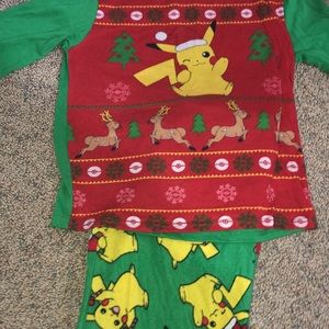 Pikachu holiday pajamas boys size 10/12